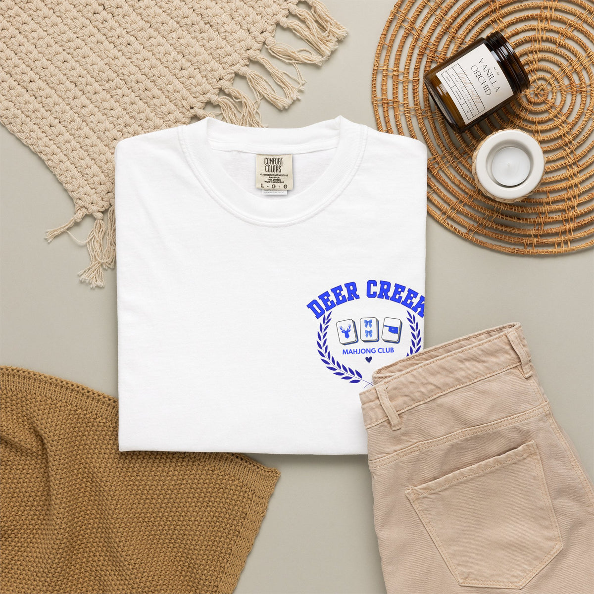 Mahjong Club T-Shirt — Deer Creek Mahjong Club Crest Tee