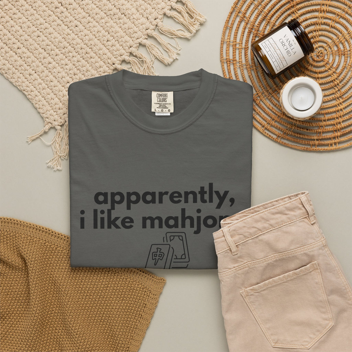 Apparently, I Like Mahjong T-Shirt — Minimalist Mahjong Tee