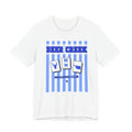 Deer Creek Mahjong Club Striped T-Shirt — Preppy Blue Mahjong Tee