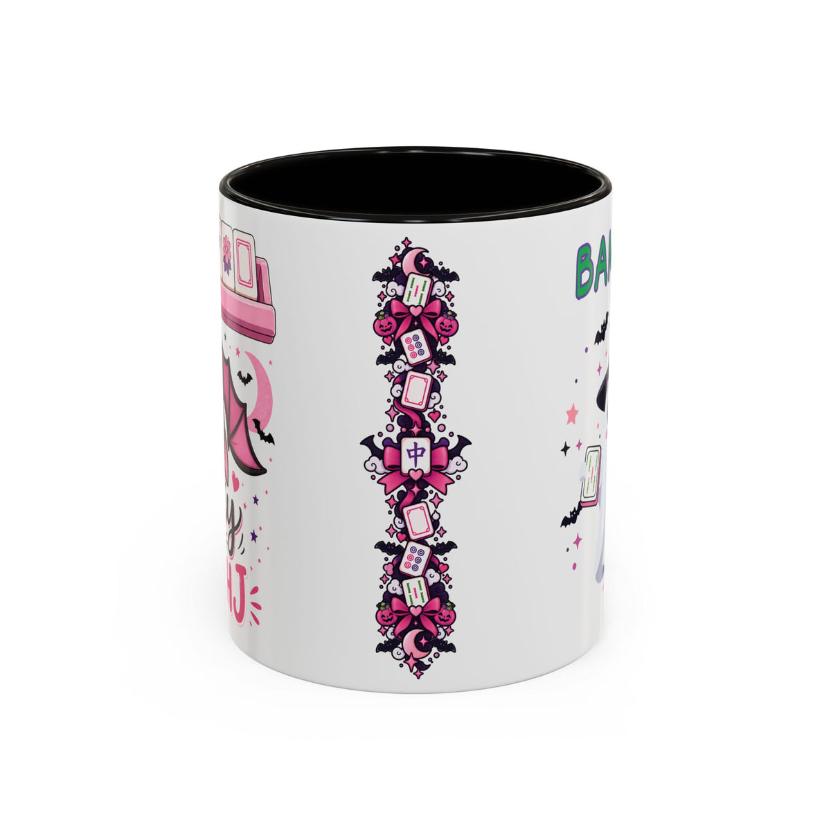 Bamboo! Cute Ghost and Bat Halloween Coffee Mug (11oz/15oz)