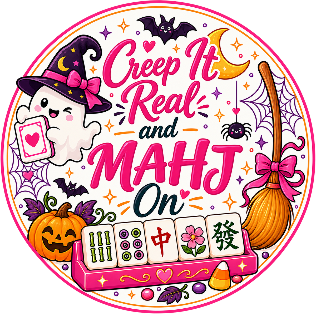Halloween Mahjong Coasters — Ceramic, 12 Styles to Choose From (Set of 2 or 4)