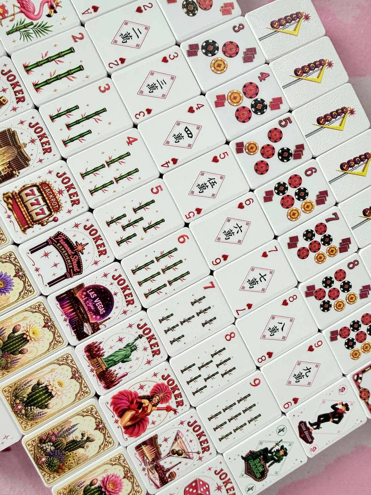 Las Vegas American Mahjong Set, Floating Casino Tiles, 160 Standard Size PETG Pieces