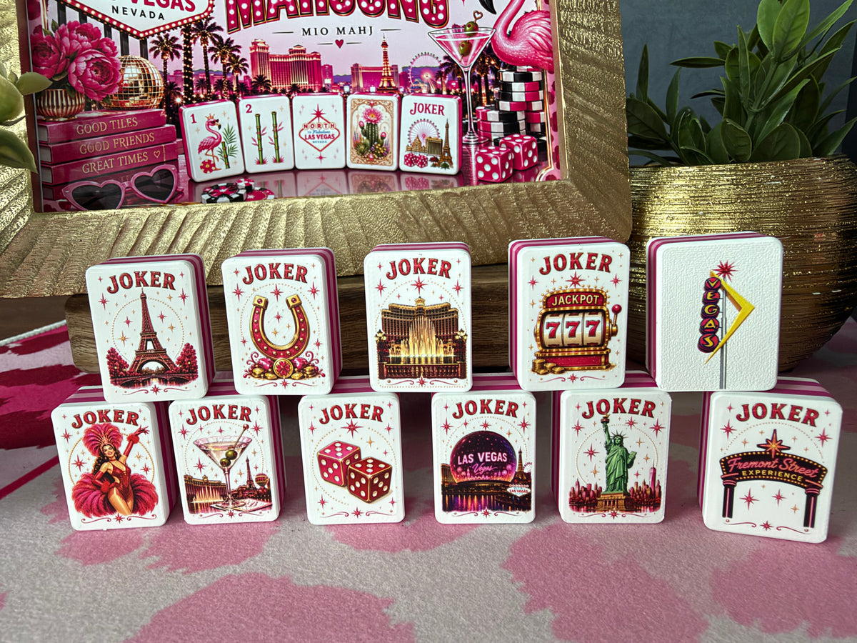 Las Vegas American Mahjong Set, Floating Casino Tiles, 160 Standard Size PETG Pieces