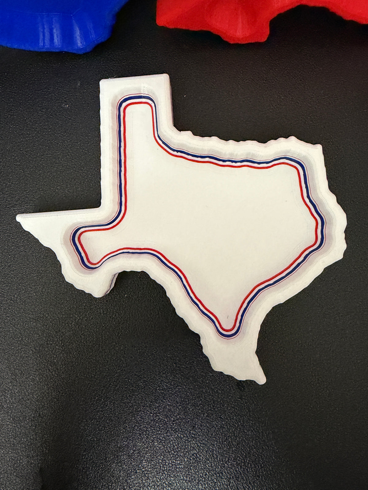 Texas Dice Tray | Mahjong & Game Night Accessory | Red, Blue or Layered Red White & Blue