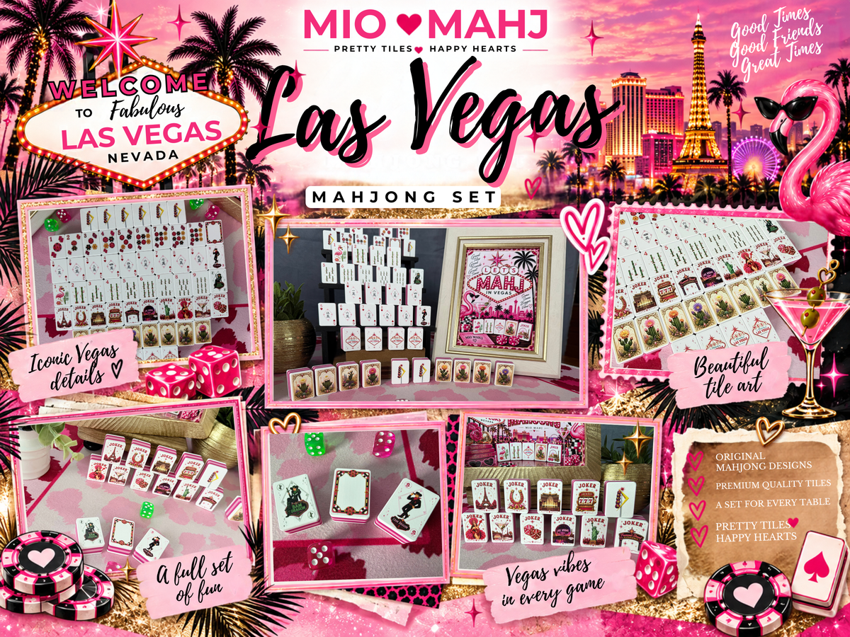 Las Vegas American Mahjong Set, Floating Casino Tiles, 160 Standard Size PETG Pieces
