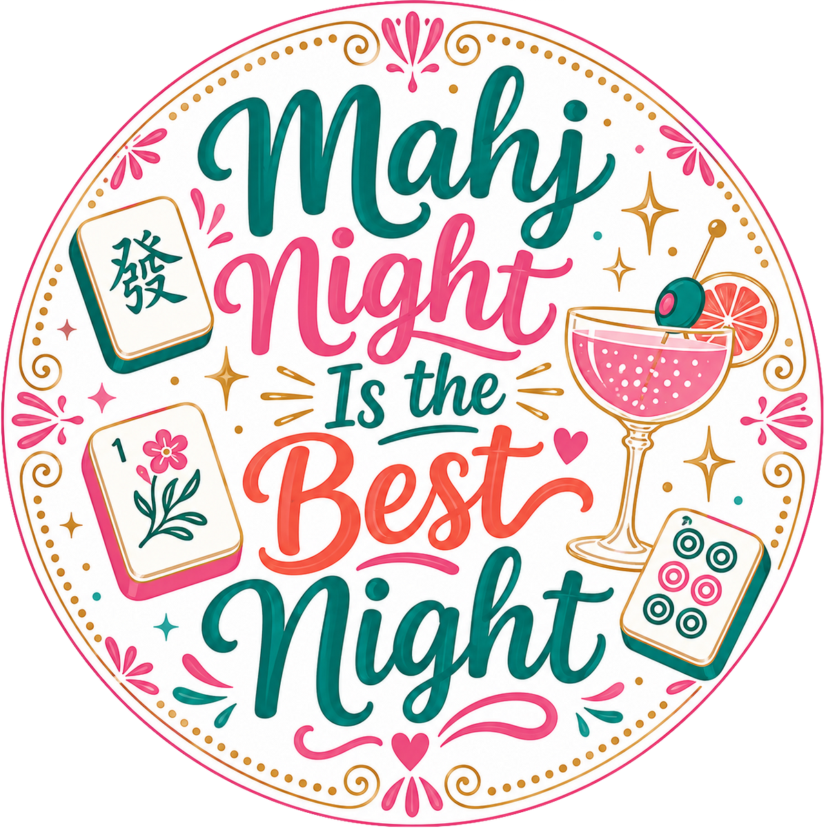 Mahjong Coaster Set — Ceramic, Mix & Match, 17 Styles to Choose From (Set of 2 or 4)