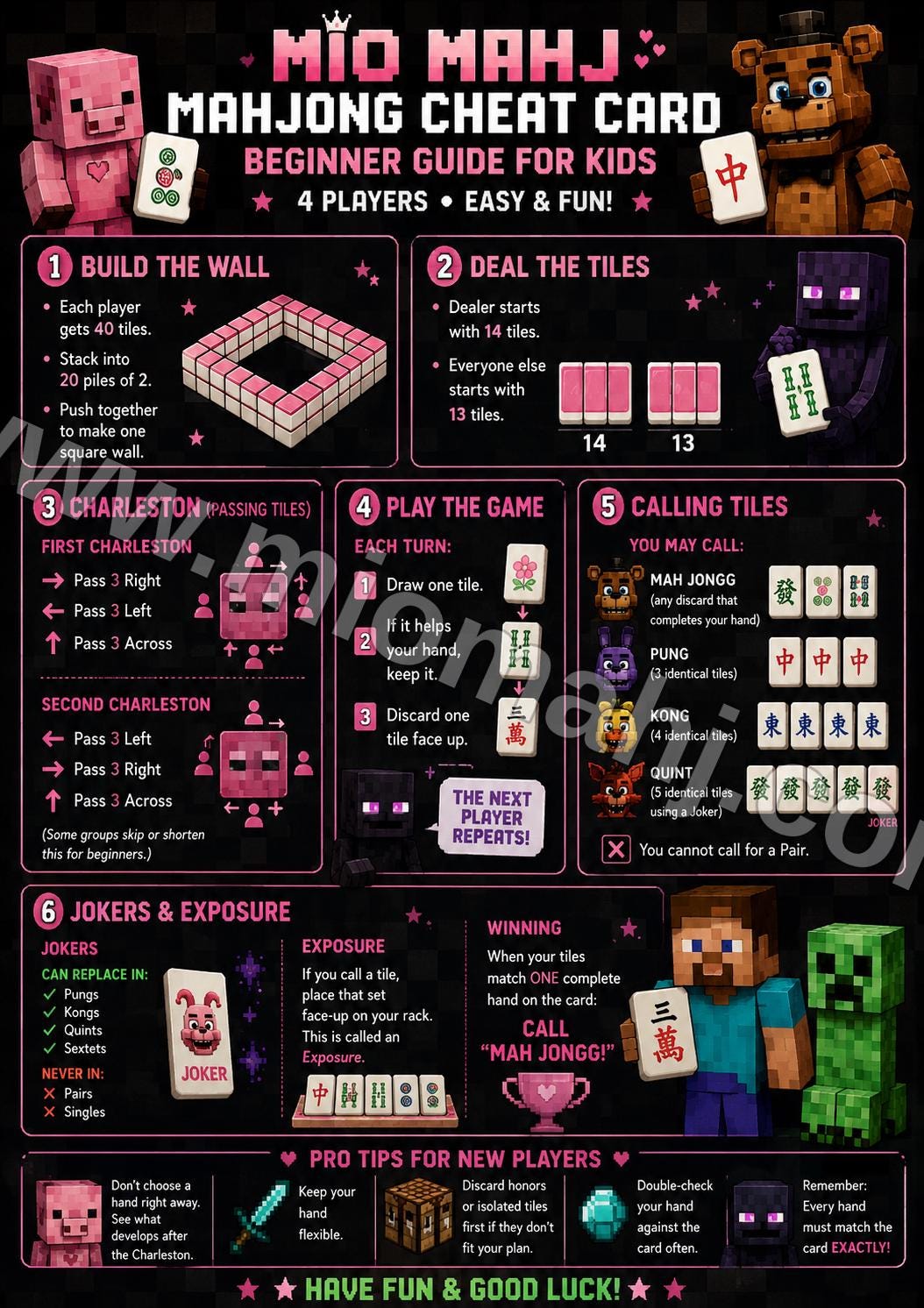 Portrait and landscape formats of the MIO Mahj kids mahjong guides