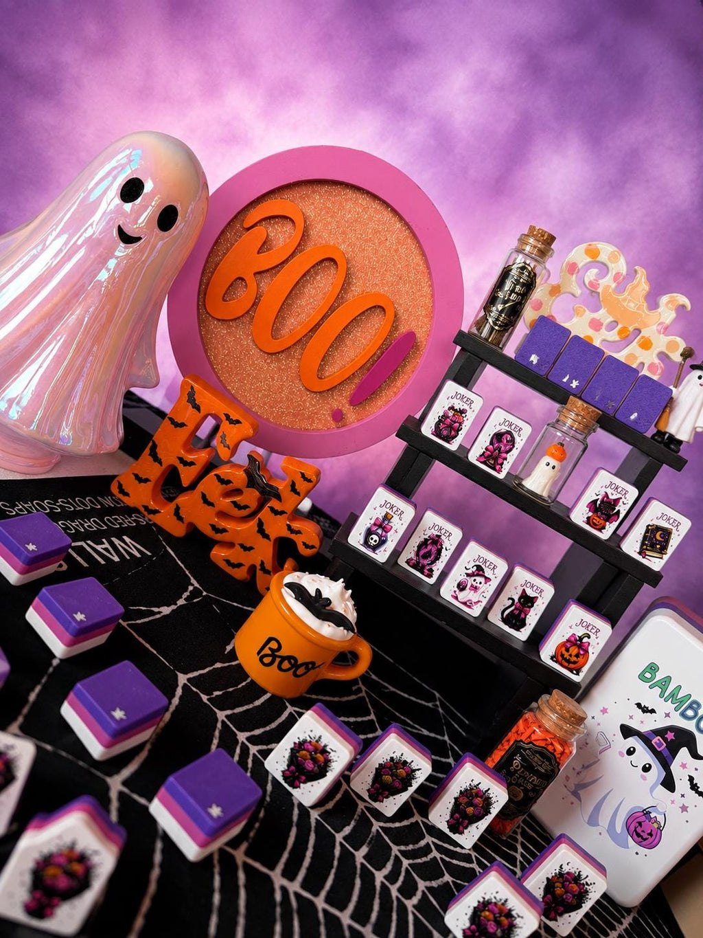 Complete 160-tile Halloween American Mahjong set made in Oklahoma